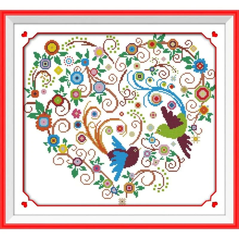 Colorful phoenix heart