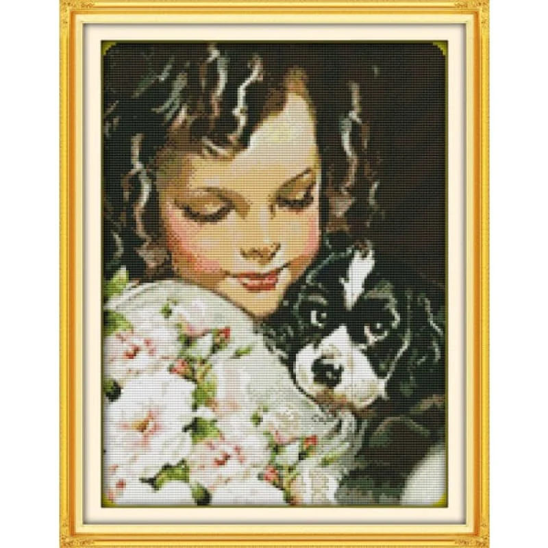 Dog and girl