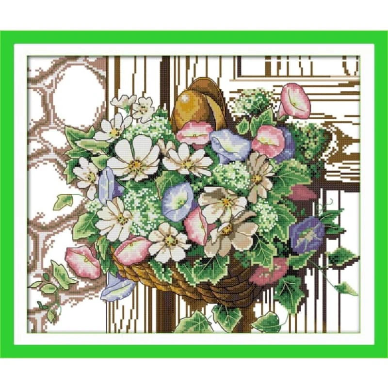 The blooming flower basket