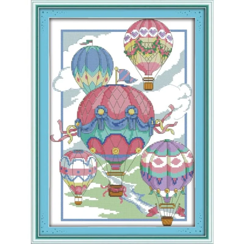 The illusion of hot-air balloons