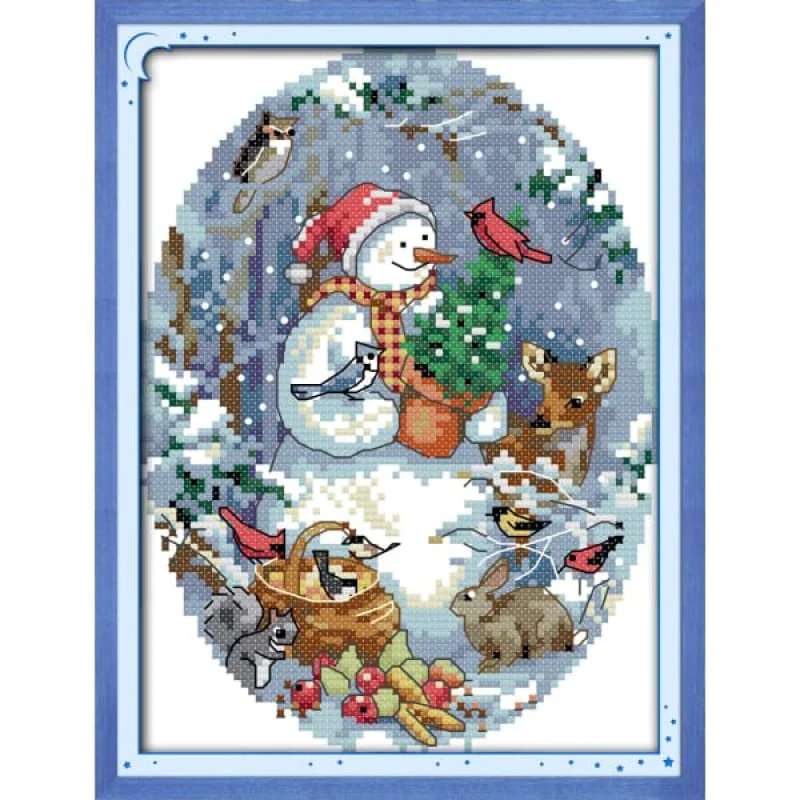 The snowman's friends